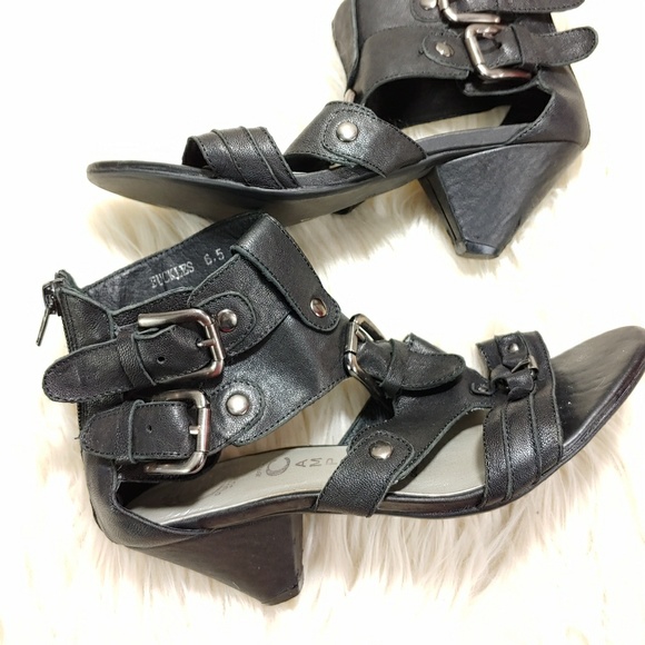 Jeffrey Campbell Shoes - JEFFERY CAMPBELL LEATHER BUCKLE HEEL SZ 6.5